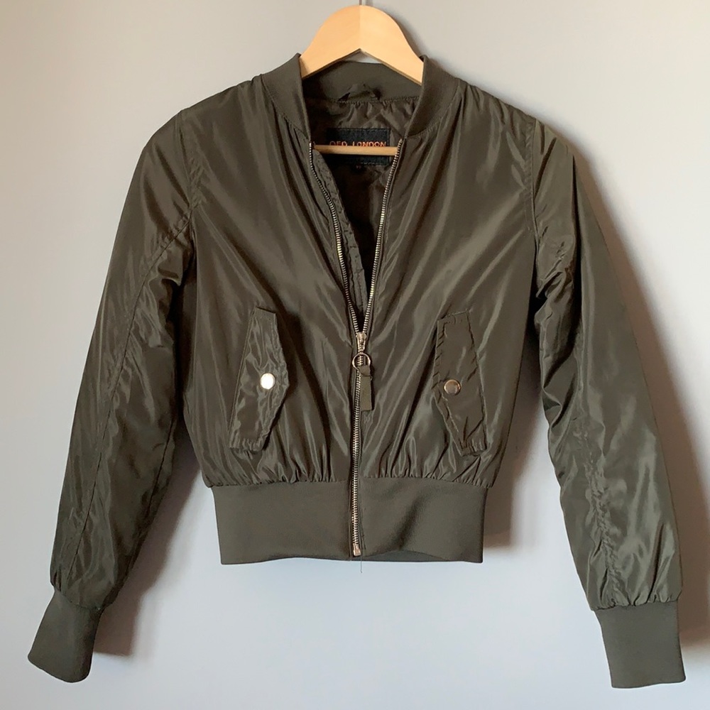 Army Green Bomber Jacket